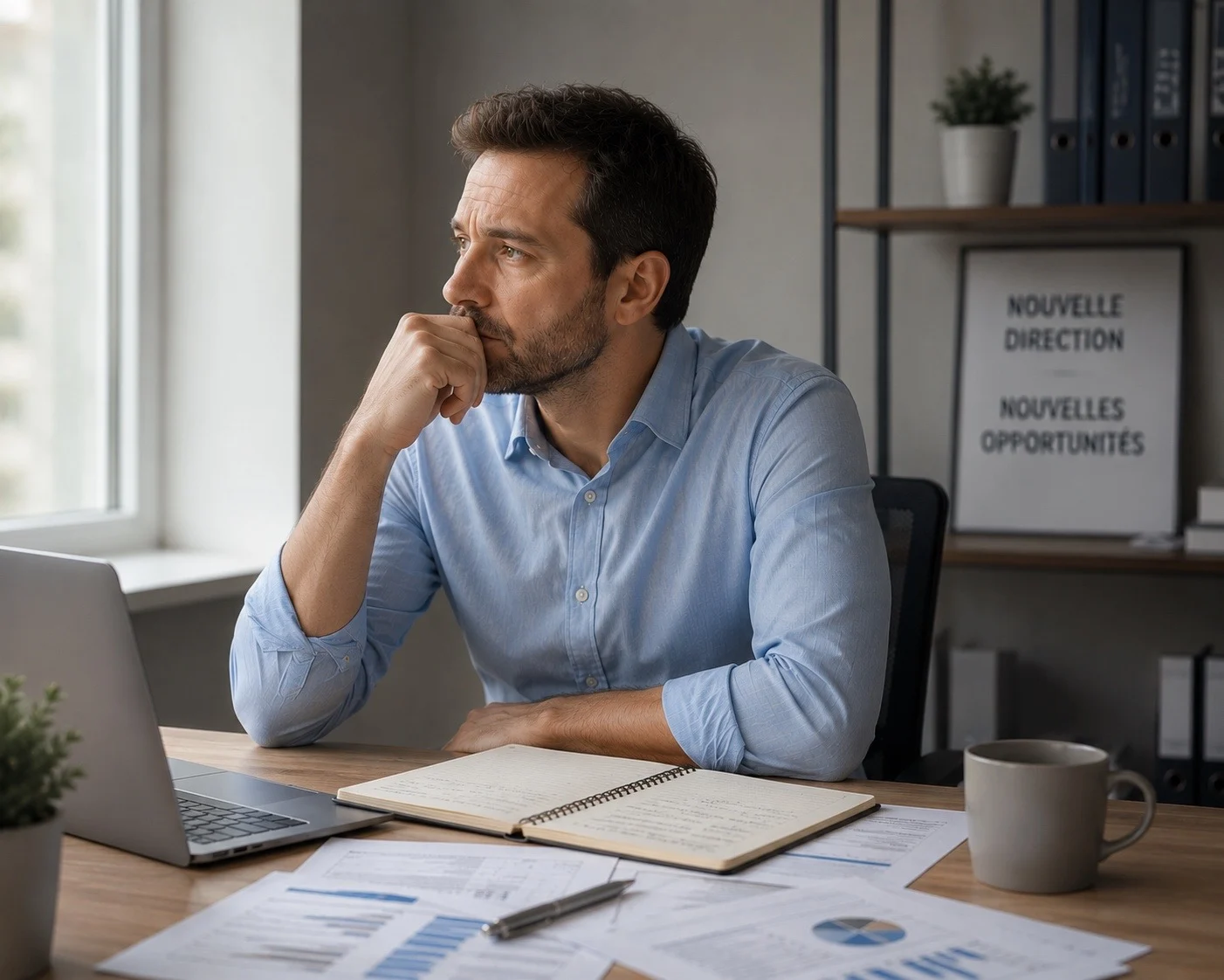 35 ans travail épuisant – salarié en réflexion sur une reconversion professionnelle